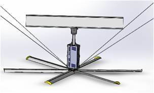 Duży wentylator przemysłowy 16800 CMM 7,3M 1