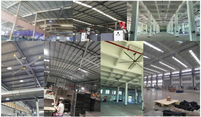 6.6M 21ft Warehouse Air Vent Duży wentylator HVLS z silnikiem PMSM 8