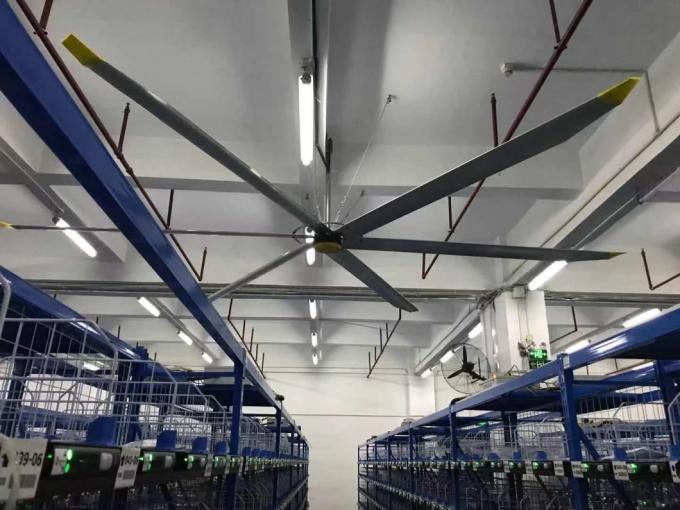 Horyzontalny chłodnik powietrza HVLS wentylator sufitowy 24 stopy wentylator sufitowy przemysłowy ODM 9