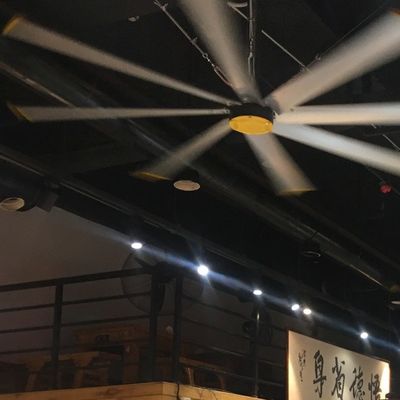 Dobra cena. 380V/220V napięcie 2.4m 8FT PMSM Motor HVLS wentylacja wentylator do chłodzenia restauracji w Internecie