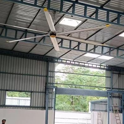 Dobra cena. 5.0m 16FT Permanent Magnet Synchronous Motor Giant Warehouse Ceiling Fan Sliver Grey ODM Customized Support w Internecie