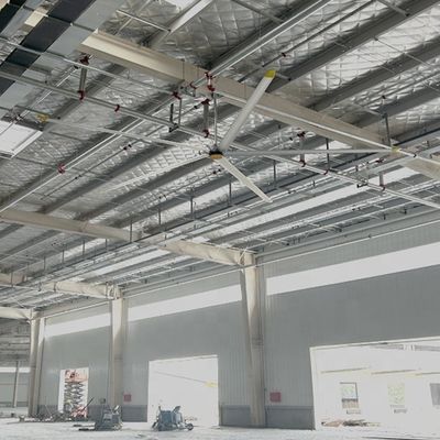 Dobra cena. 380/220V Typ silnika PMSM Dc bezszczotkowy zewnętrzny wirnik 7,3m 24FT Chłodzony powietrzem wentylator sufitowy przemysłowy z 6 ostrzami liści w Internecie