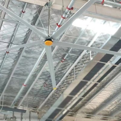 Dobra cena. 3 7,3m 24FT HVLS Przemysłowy wielki wentylator sufitowy dla magazynu Restauracji Srebro Aluminium w Internecie