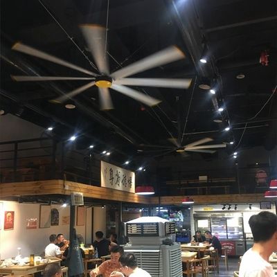 Dobra cena. 2.4m 8FT bezszczotkowy wentylator HVLS do sufitów w magazynach i miejscach handlowych Bez obsługi w Internecie