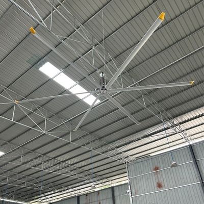 Dobra cena. 20FT Industrial HVLS Ceiling Fan Sliver Grey Customized Support ODM dla Hodowli Hodowli Wołowych Bez Własności w Internecie